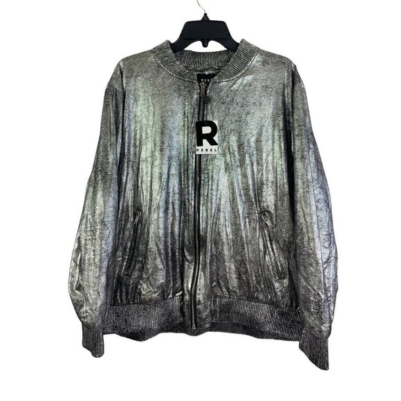 Rebel Jackets & Blazers - Rebel Women's Silver & Black Jacket